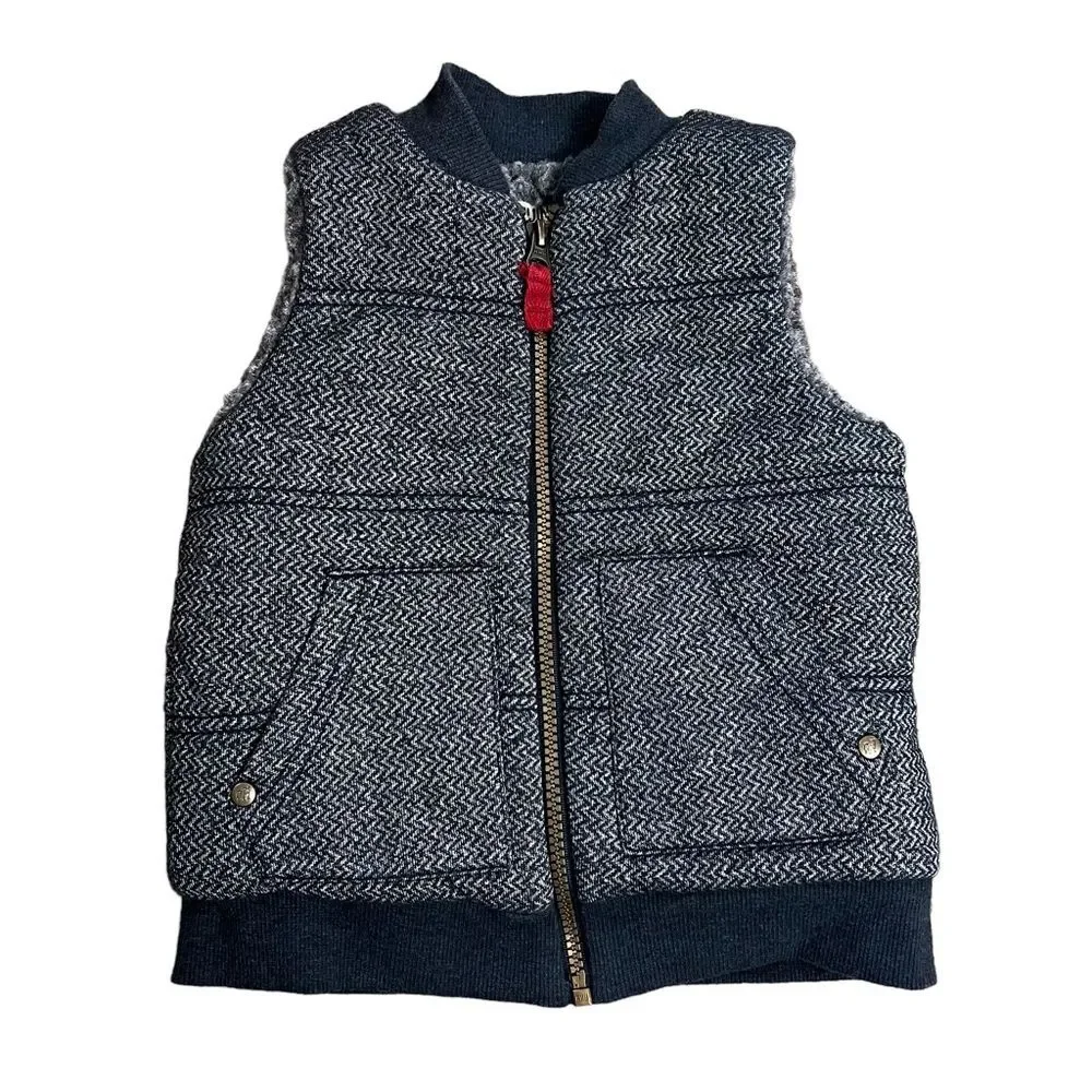 Genuine Kids OshKosh B’Gosh Fleece Lined Vest Zip Up Size 3T Blue